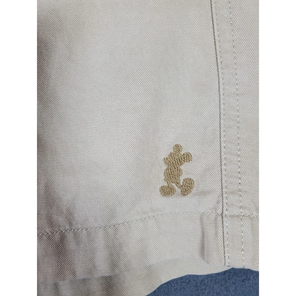 Disney Parks - Mickey Mouse Embroidered Khaki Shorts for Men | 38